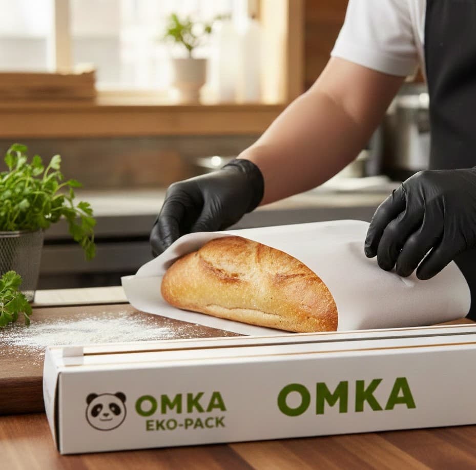Pan fresco envuelto en papel blanco OMKA